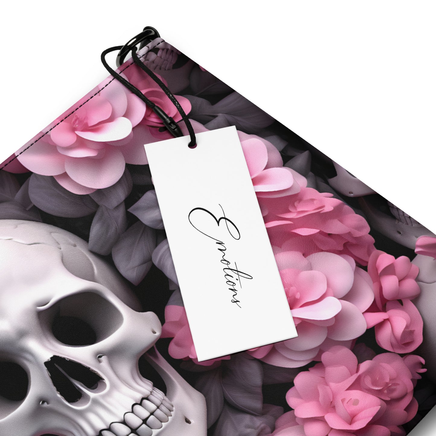 Umhängetasche Schädel und Blumen Motiv 2