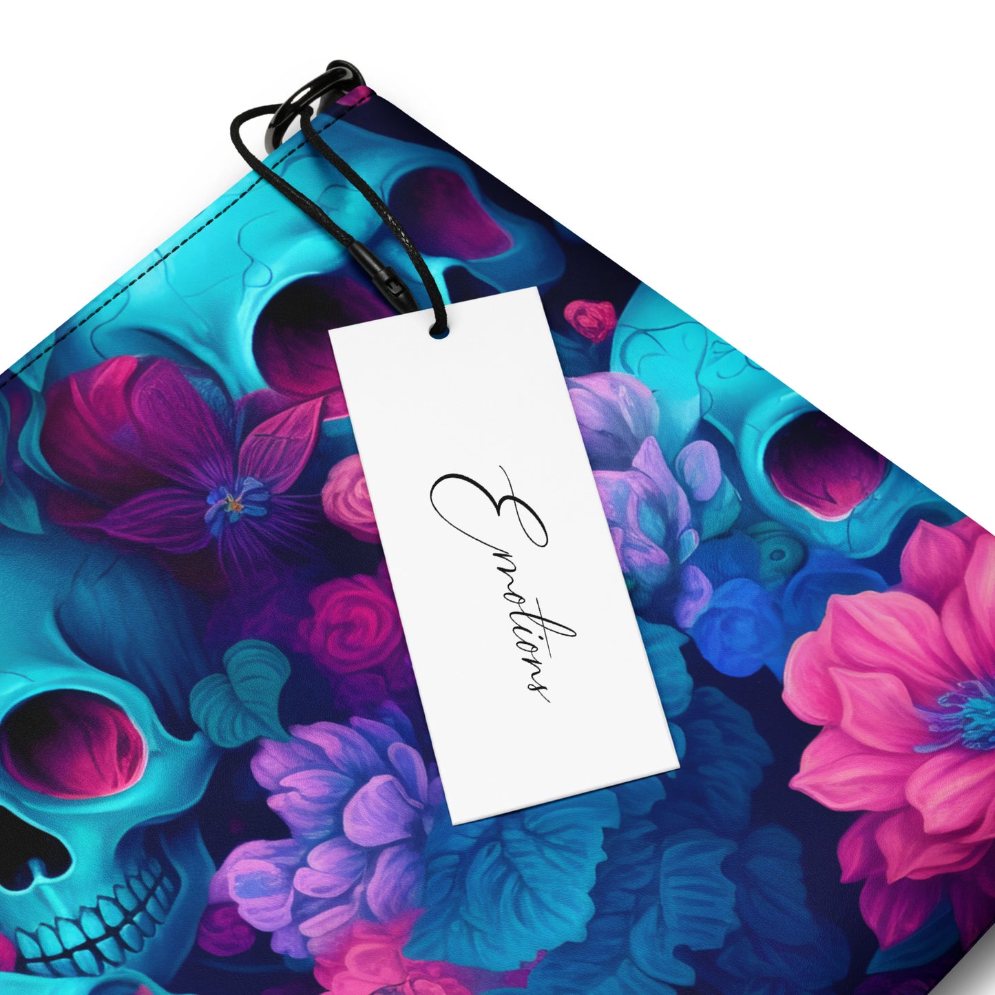 Umhängetasche Schädel und Blumen Motiv 3