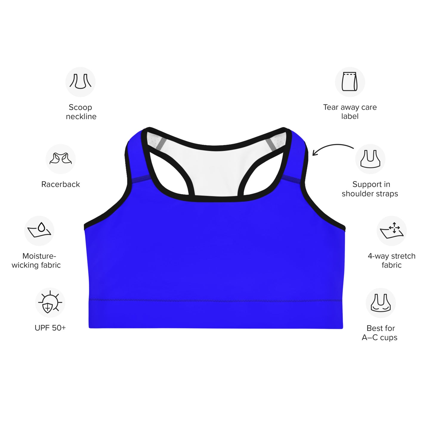 Sport-BH royalblau