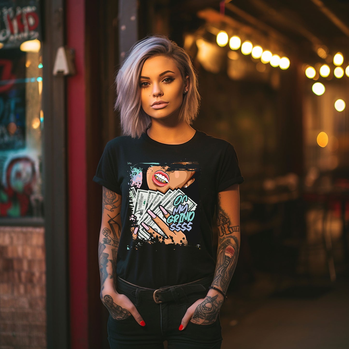 Damen T-Shirt on my grind