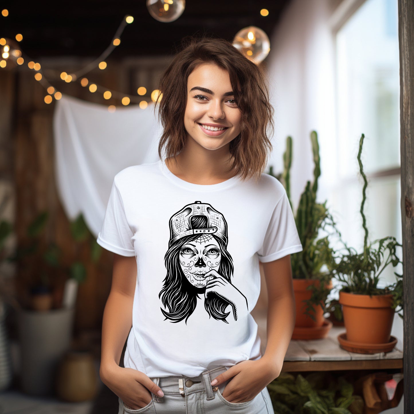 Damen T-Shirt Tag der Toten Festival