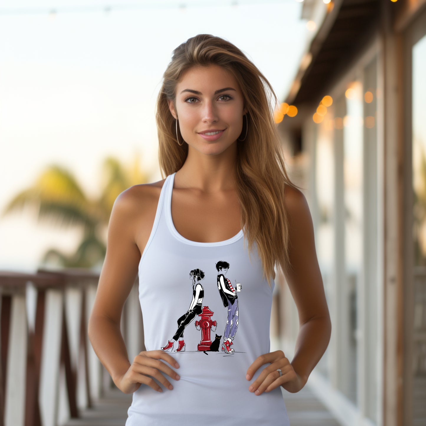 Damen Tank-Top boy meets girl