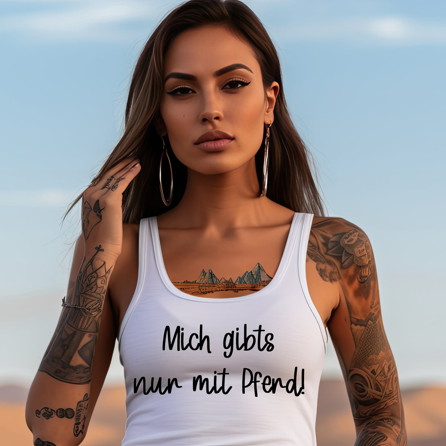 Damen Tank-Top Mich gibts nur mit Pferd