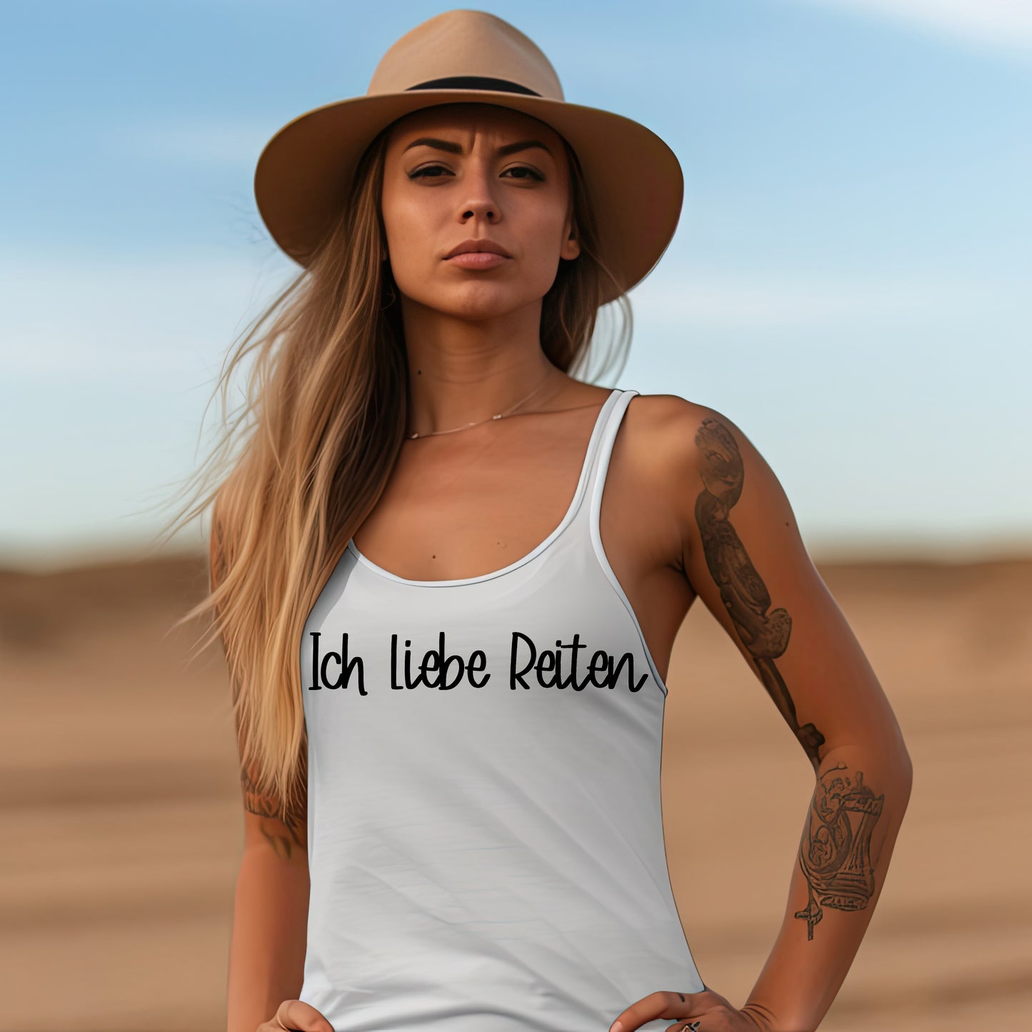 Damen Tank-Top Ich liebe Reiten