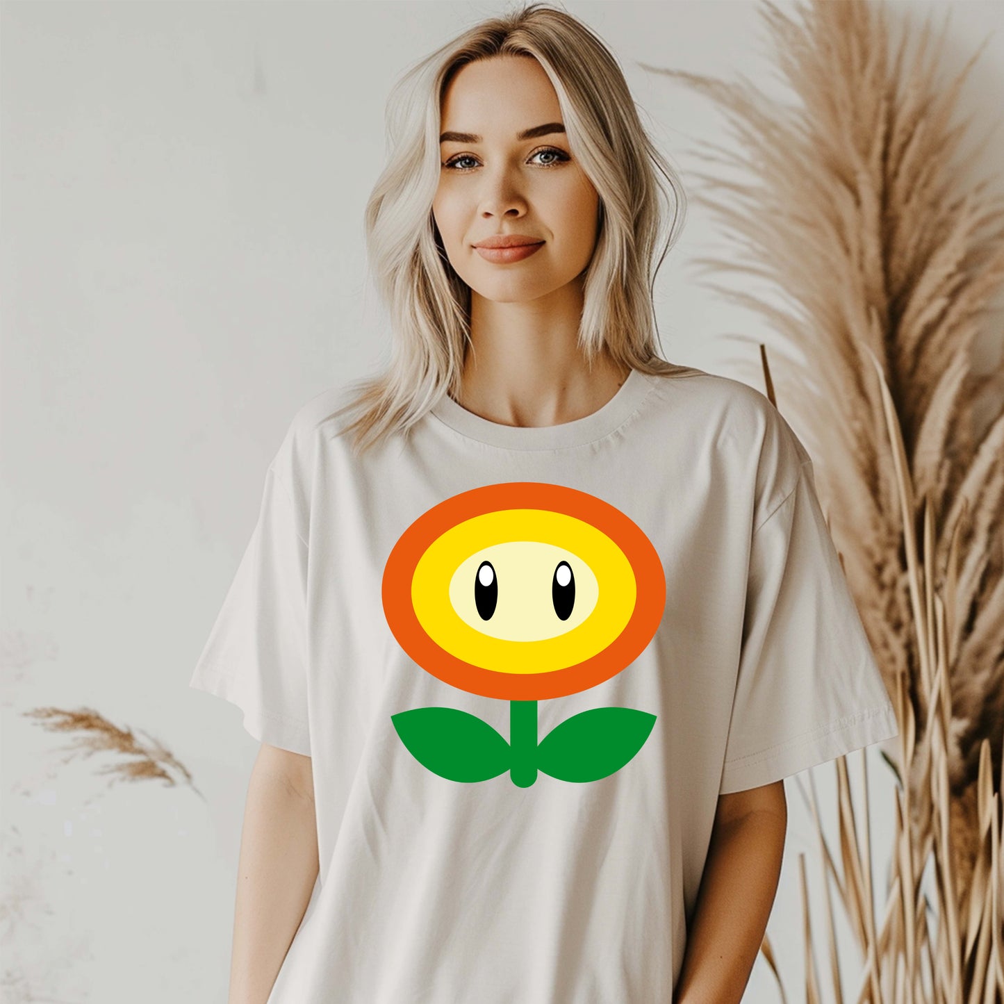 Frauen T-Shirt Gaming Feuerblume