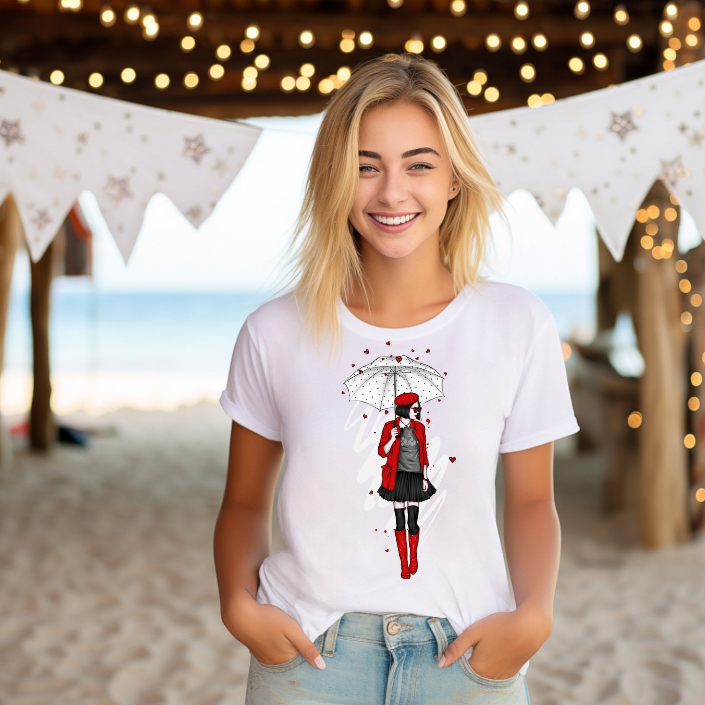 Frauen T-Shirt umbrella