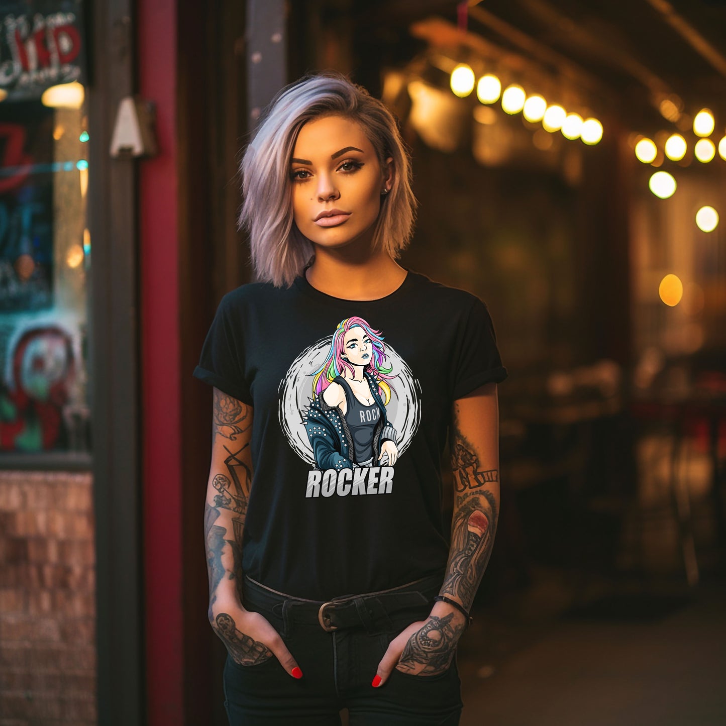 Frauen T-Shirt Rocker
