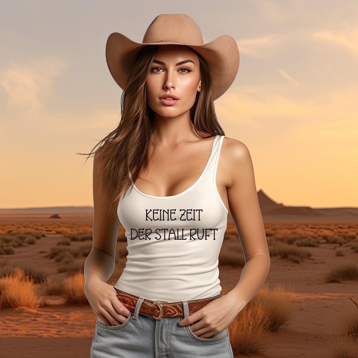 Damen Tank-Top keine Zeit, der Stall ruft