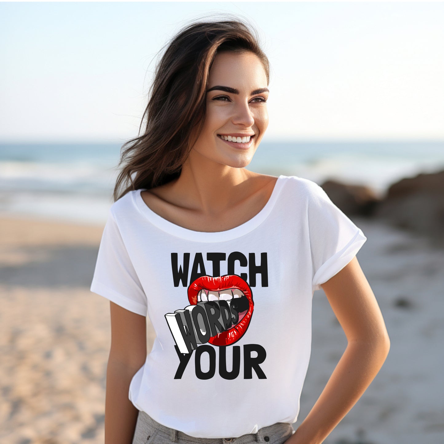 Frauen T-Shirt watch your words