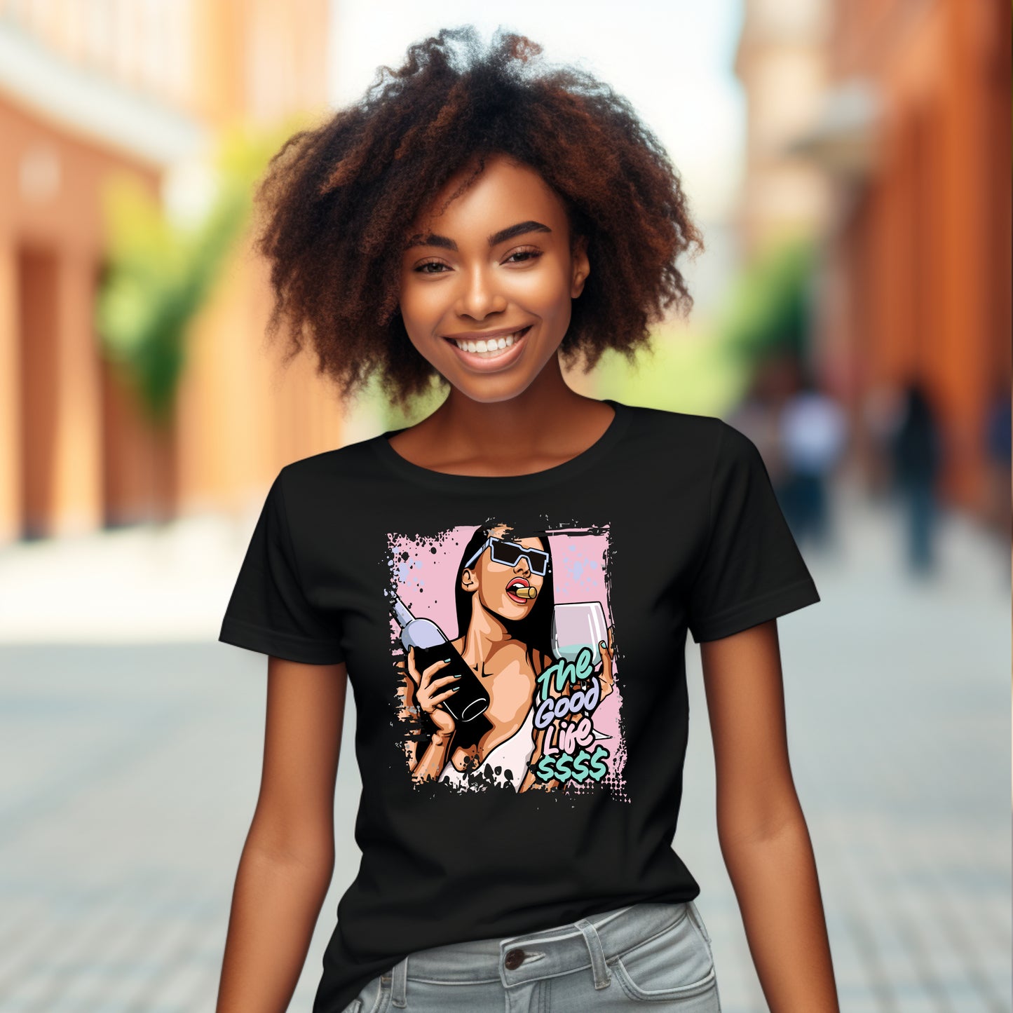 Damen T-Shirt the good life