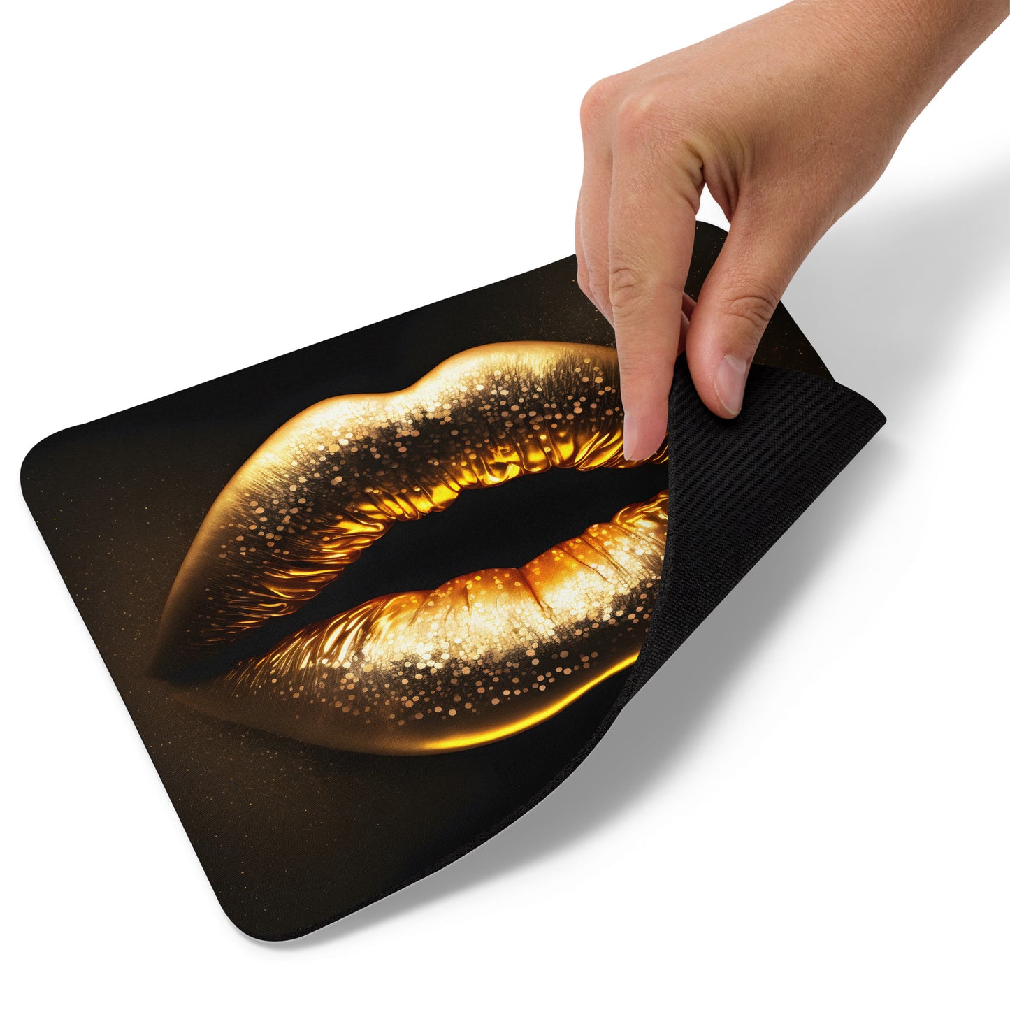 Mauspad Goldene Lippen