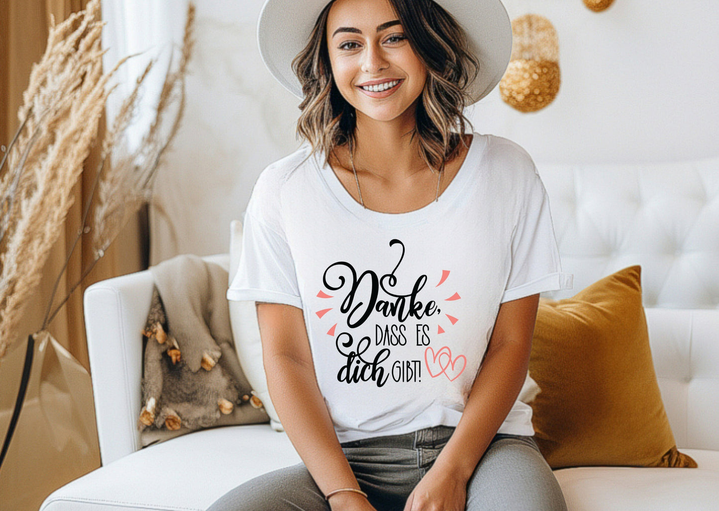 Frauen T-Shirt Danke, dass es dich gibt