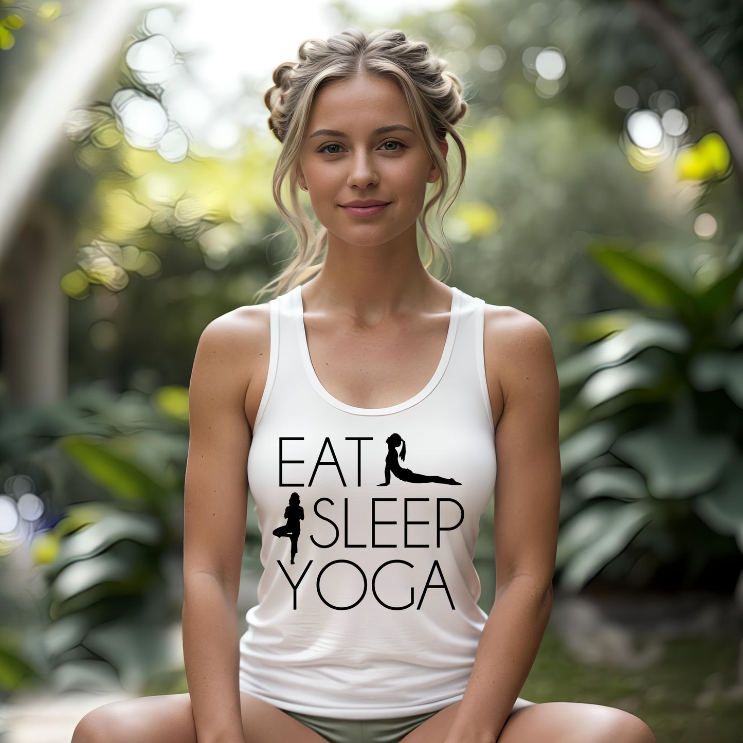 Frauen Yoga Tank-Top eat sleep yoga