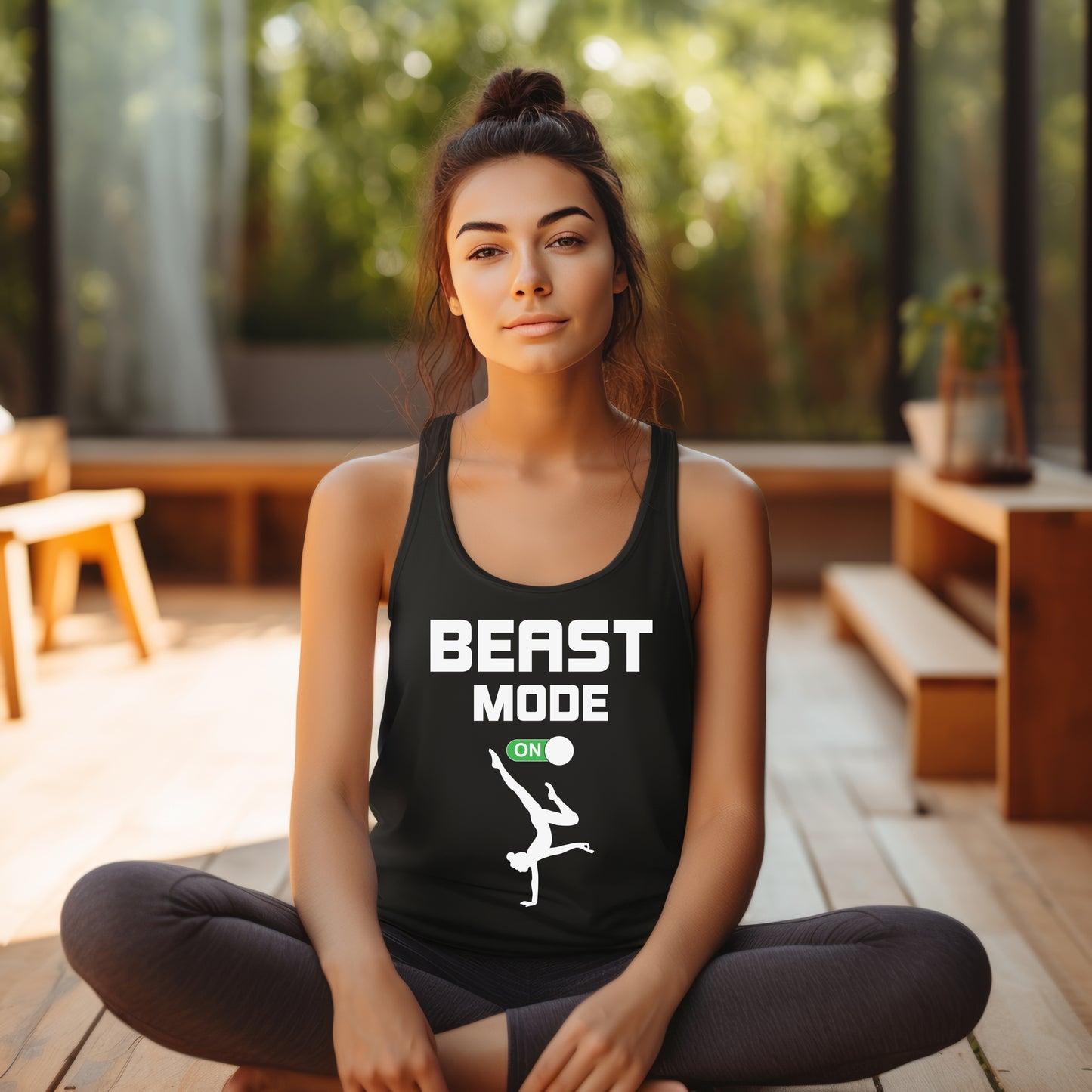 Frauen Yoga Tank-Top beast mode on