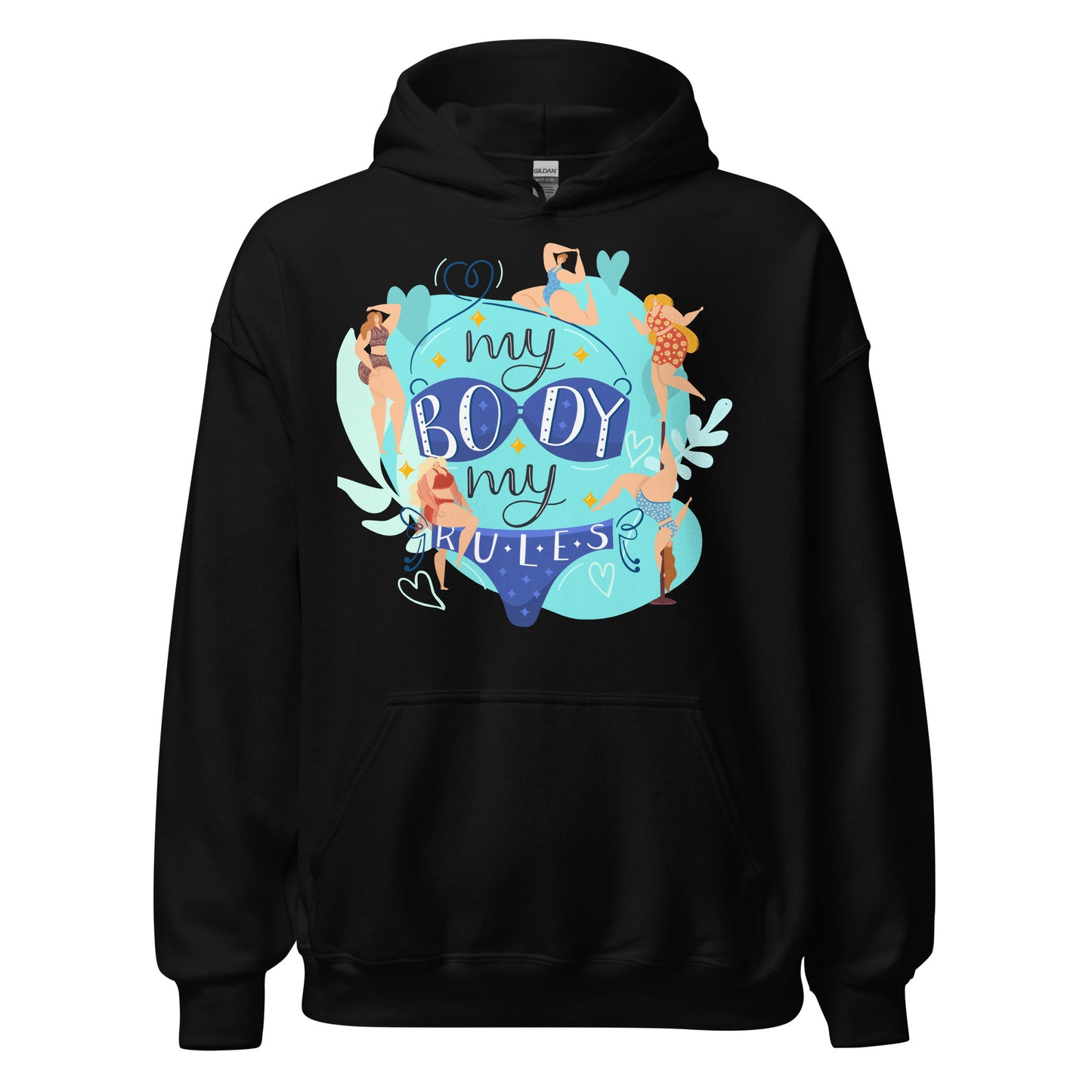 Damen Kapuzenpullover my body my rules