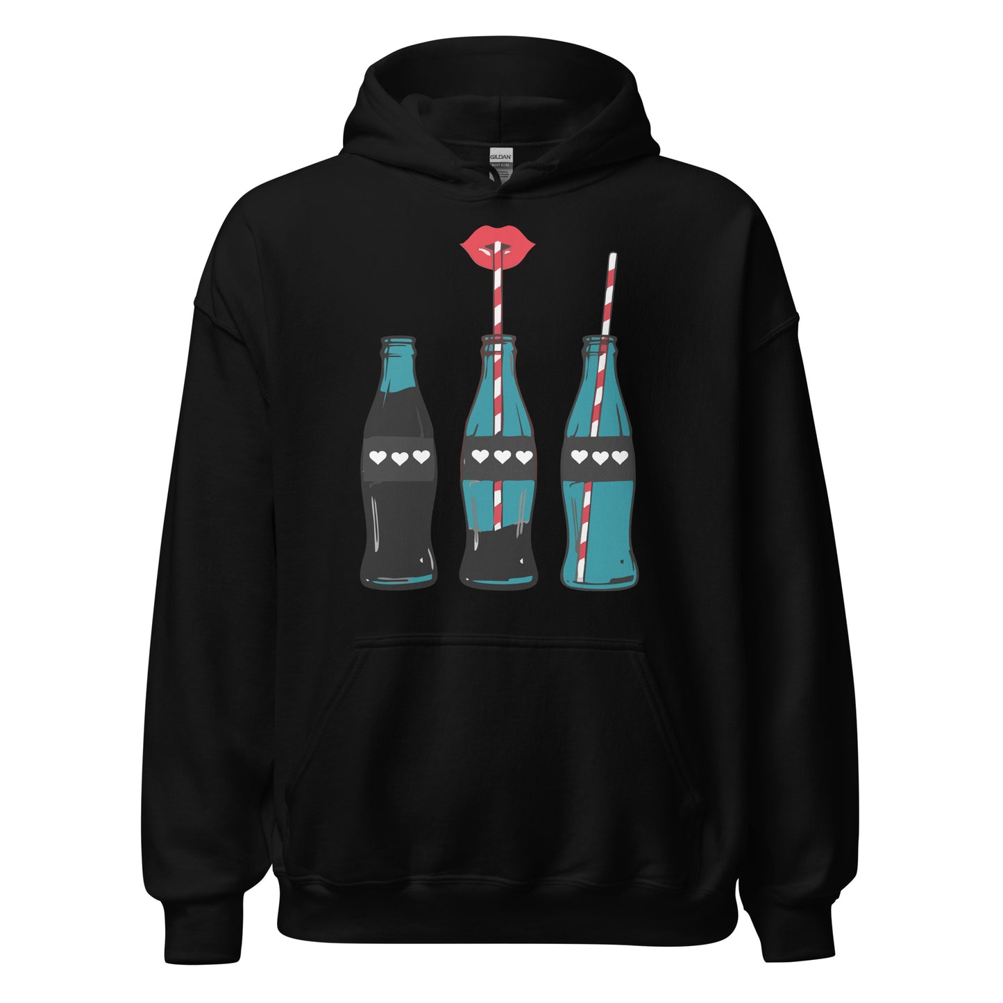 Damen Kaputzenpullover Cola