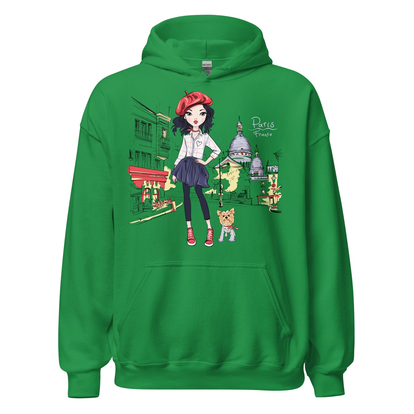 Damen Kapuzenpullover Paris
