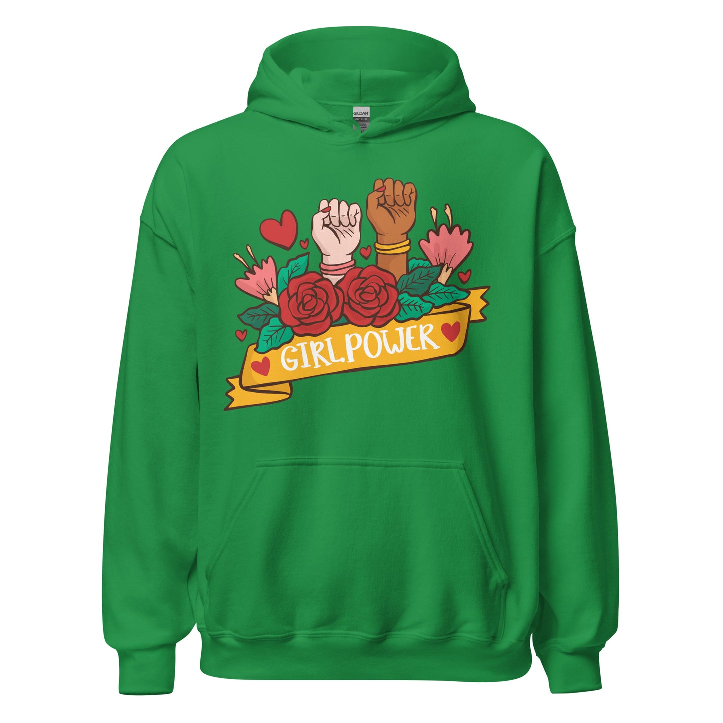Damen Kapuzenpullover girl power