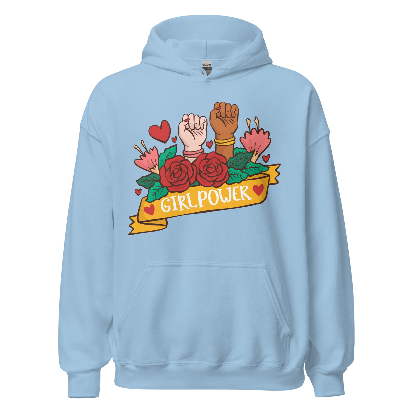 Damen Kapuzenpullover girl power