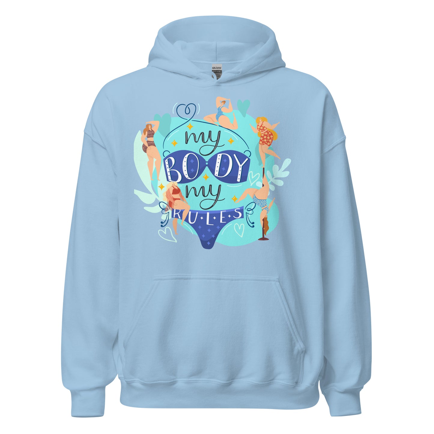 Damen Kapuzenpullover my body my rules