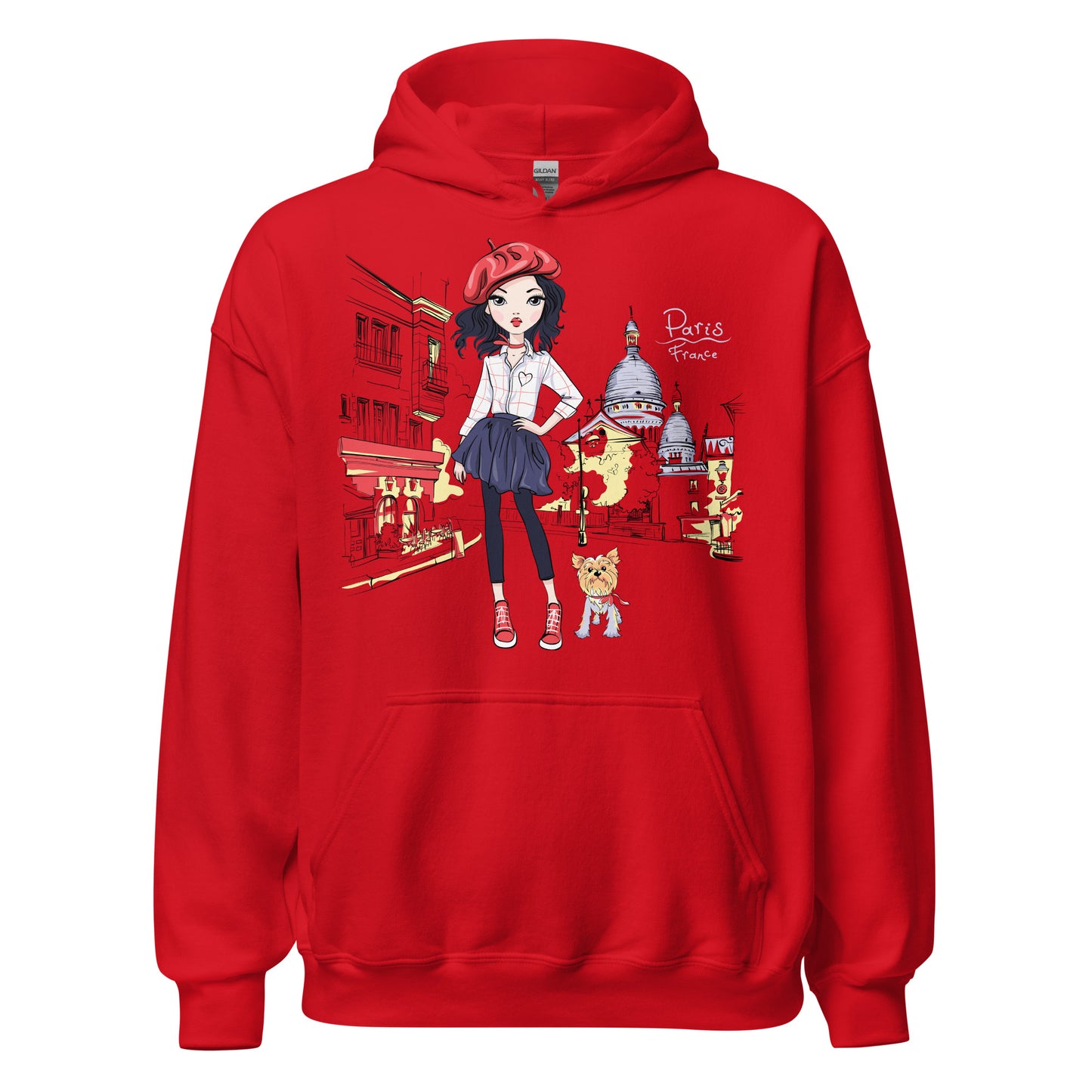 Damen Kapuzenpullover Paris