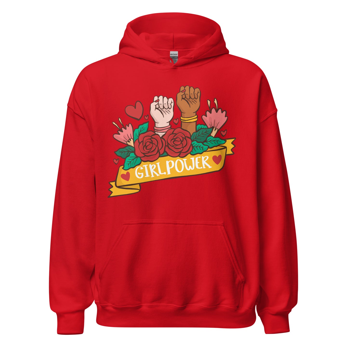Damen Kapuzenpullover girl power