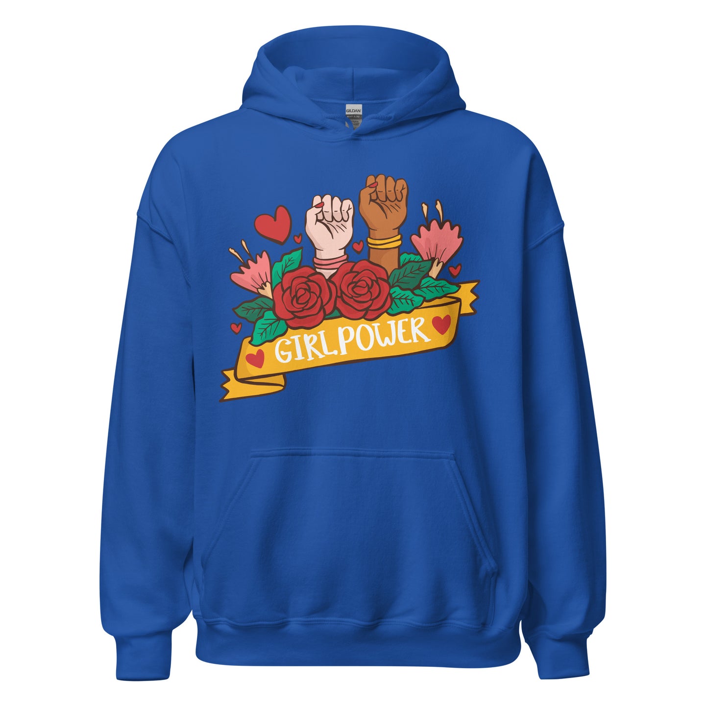 Damen Kapuzenpullover girl power