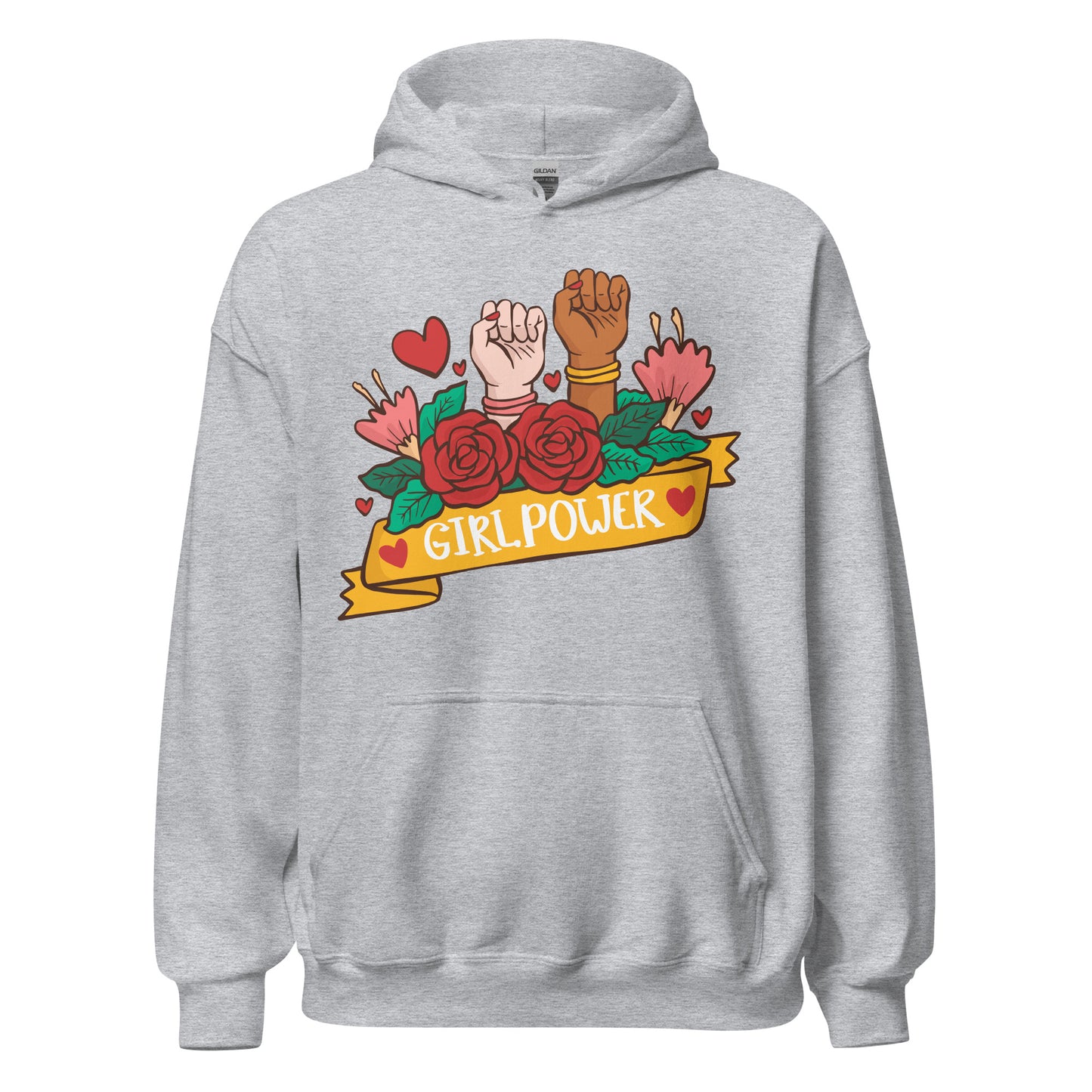 Damen Kapuzenpullover girl power
