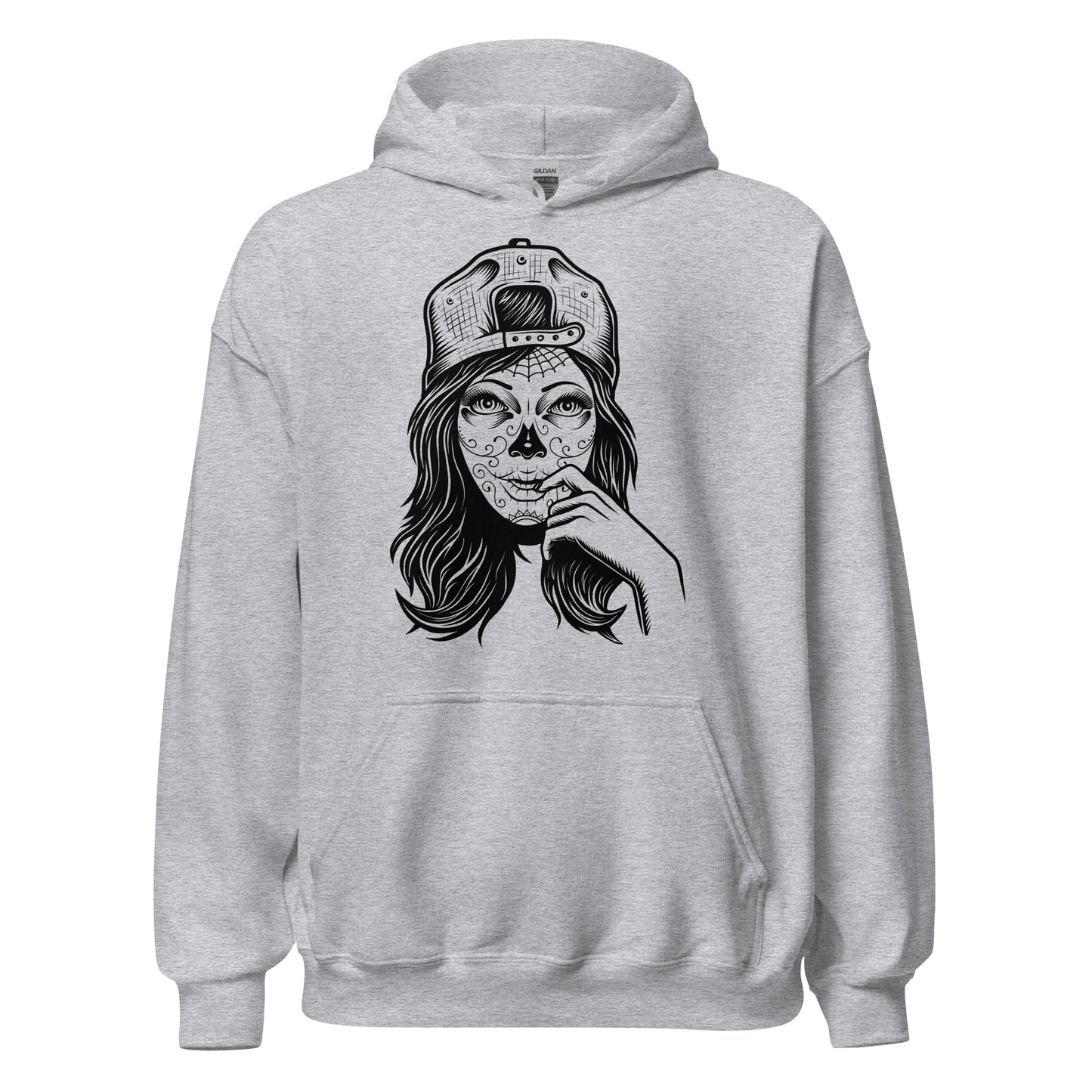Damen Kapuzenpullover day of the dead festival