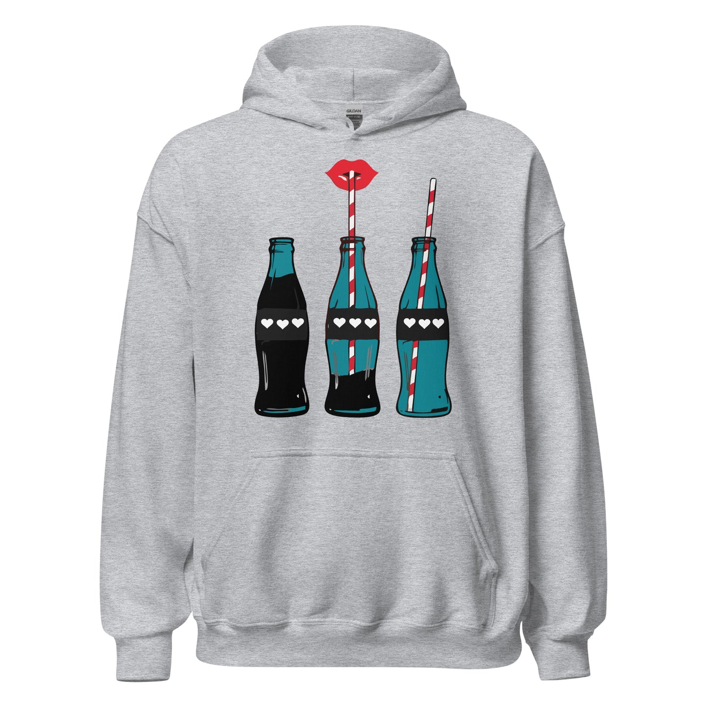 Damen Kaputzenpullover Cola