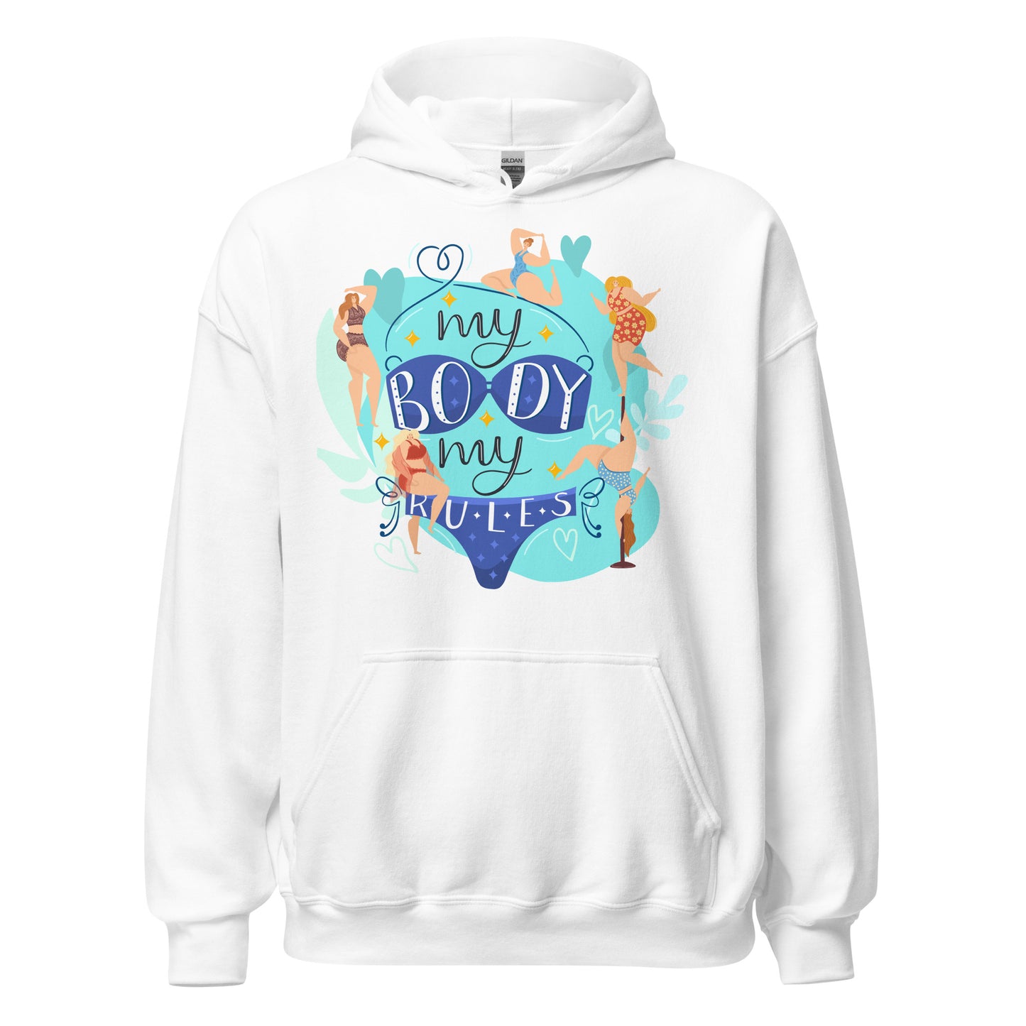 Damen Kapuzenpullover my body my rules