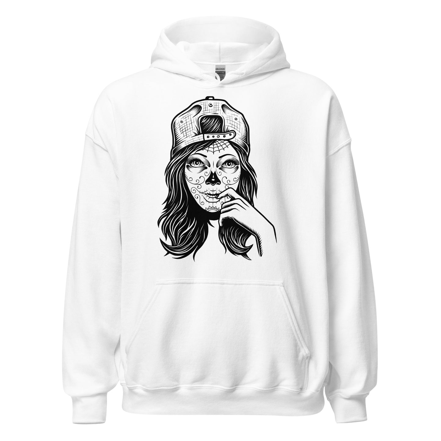 Damen Kapuzenpullover day of the dead festival