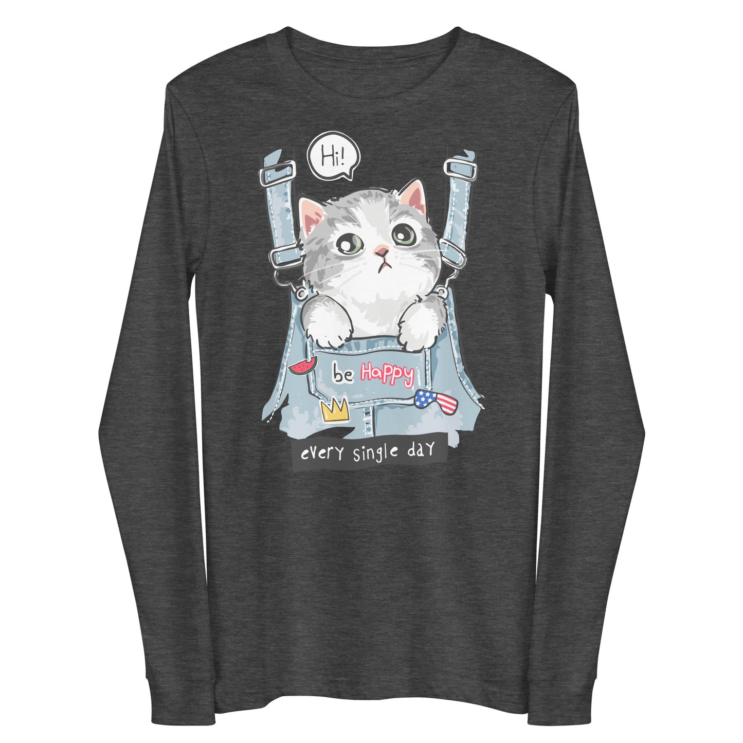 Damen Longsleeve be happy