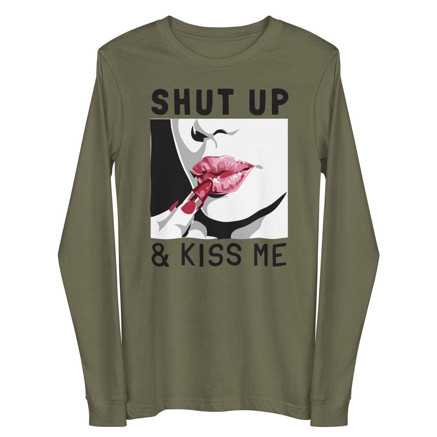 Damen Longsleeve shut up and kiss me