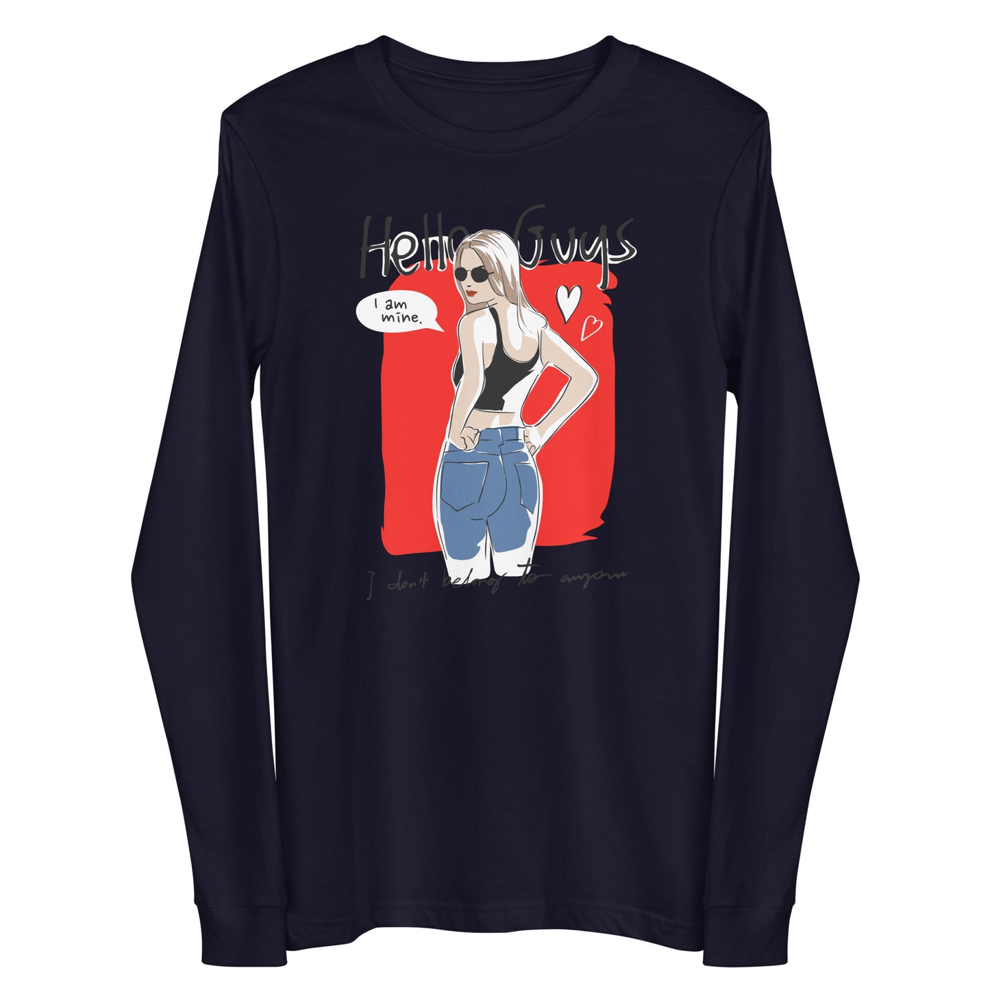 Damen Longsleeve Hello Guys