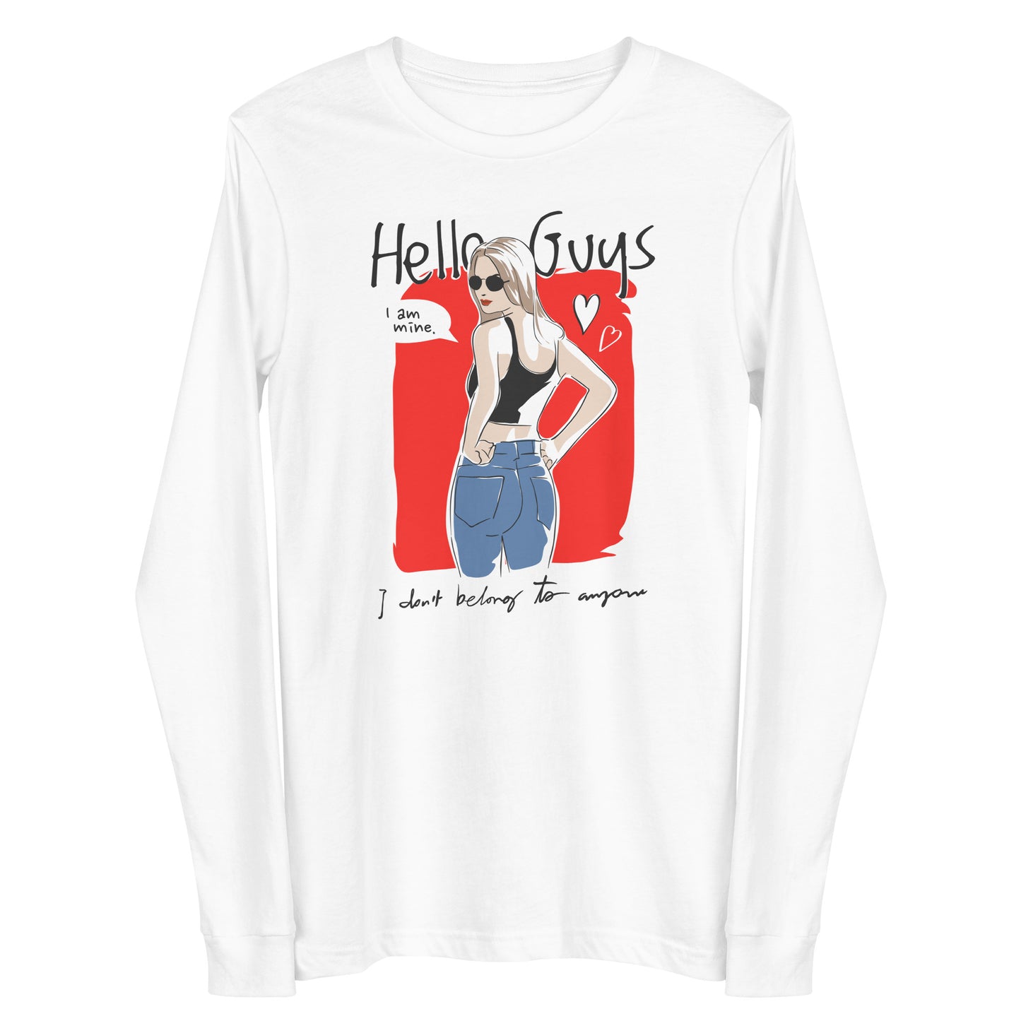 Damen Longsleeve Hello Guys