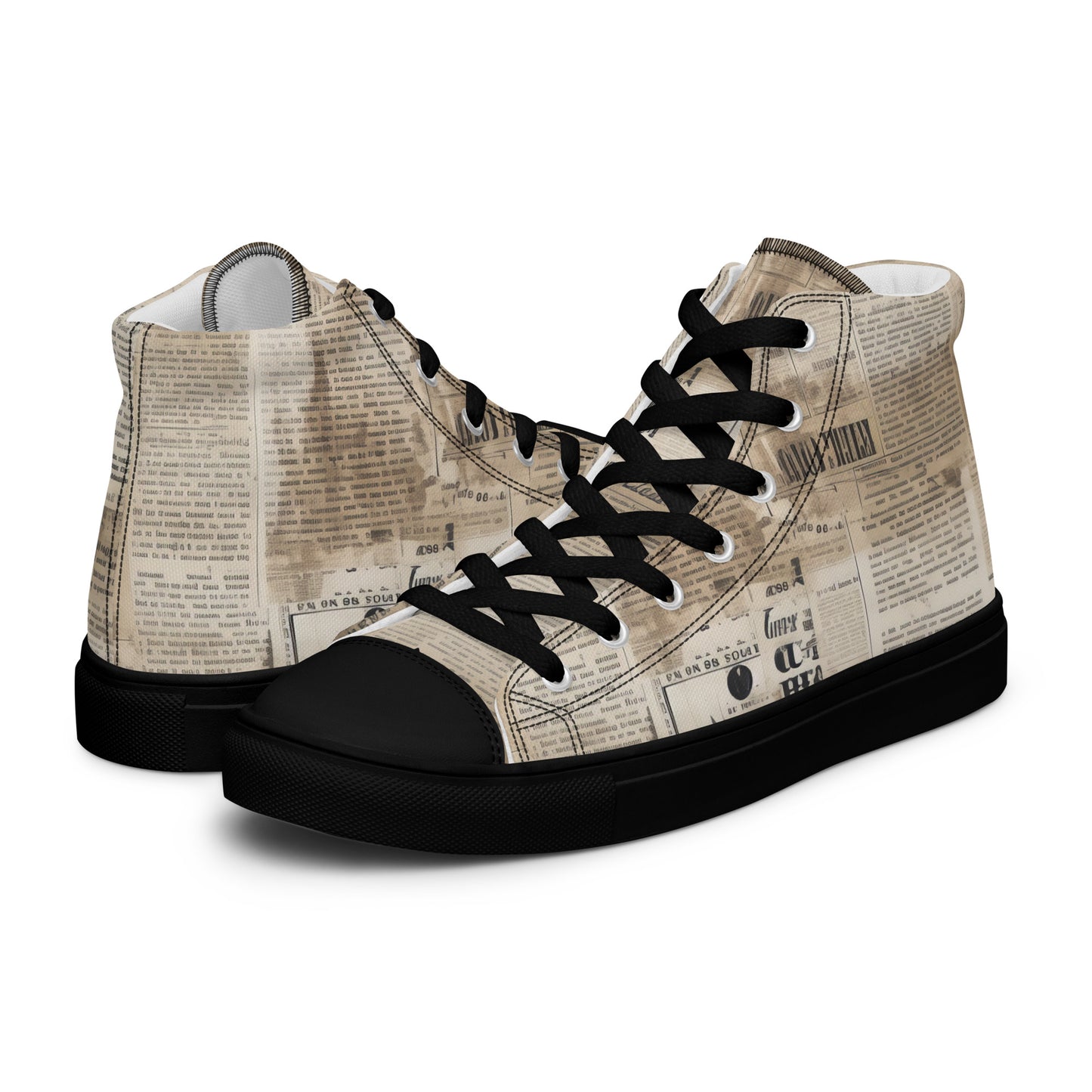 High-Top Damen Sneaker newspaper