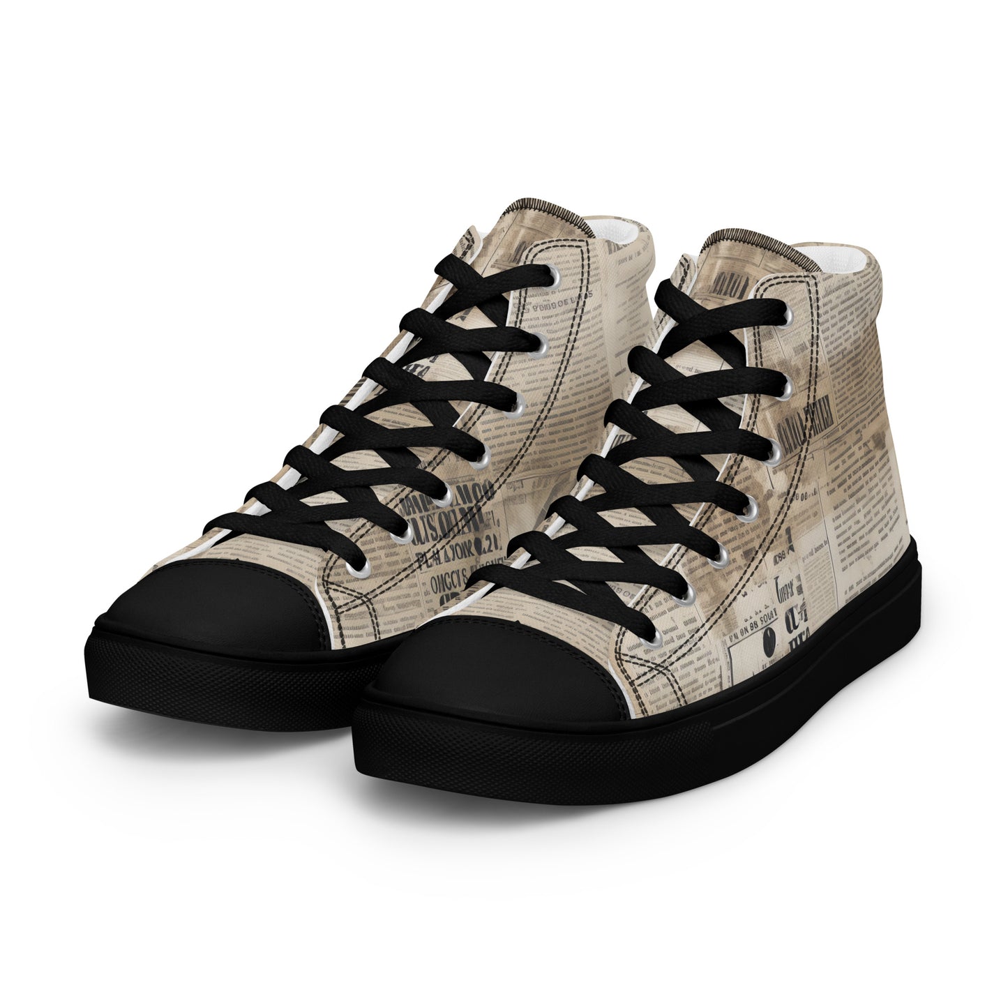 High-Top Damen Sneaker newspaper