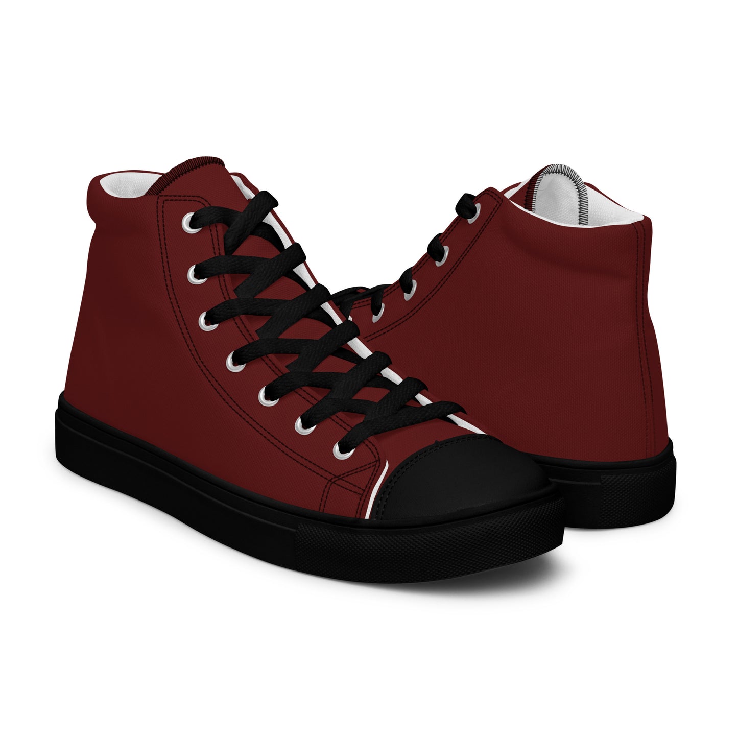 High-Top Damen Sneaker dunkelrot