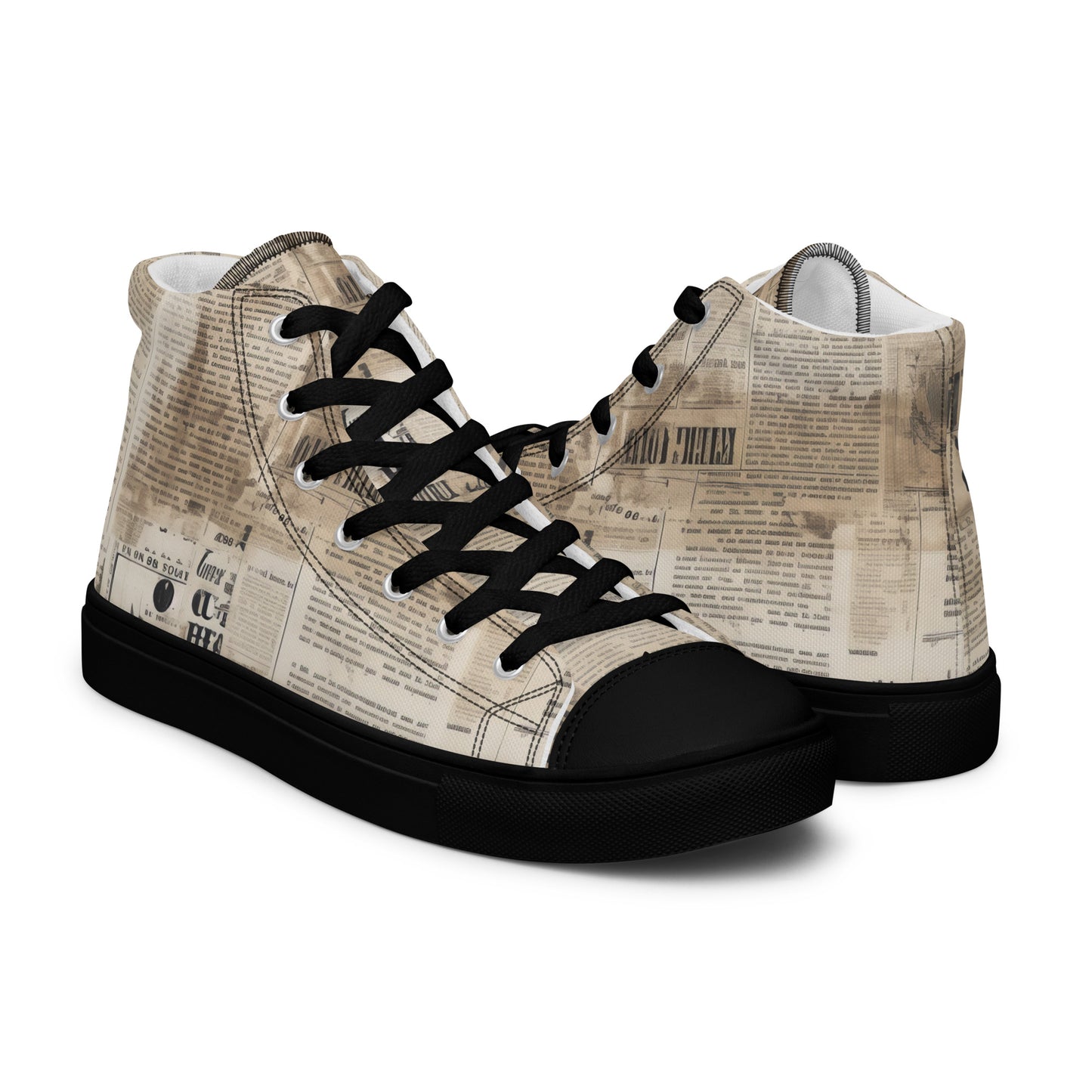 High-Top Damen Sneaker newspaper