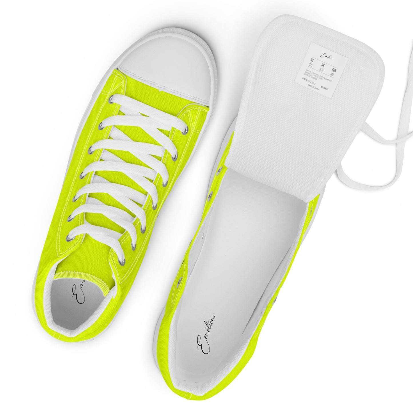 High-Top Damen Sneaker Gelb