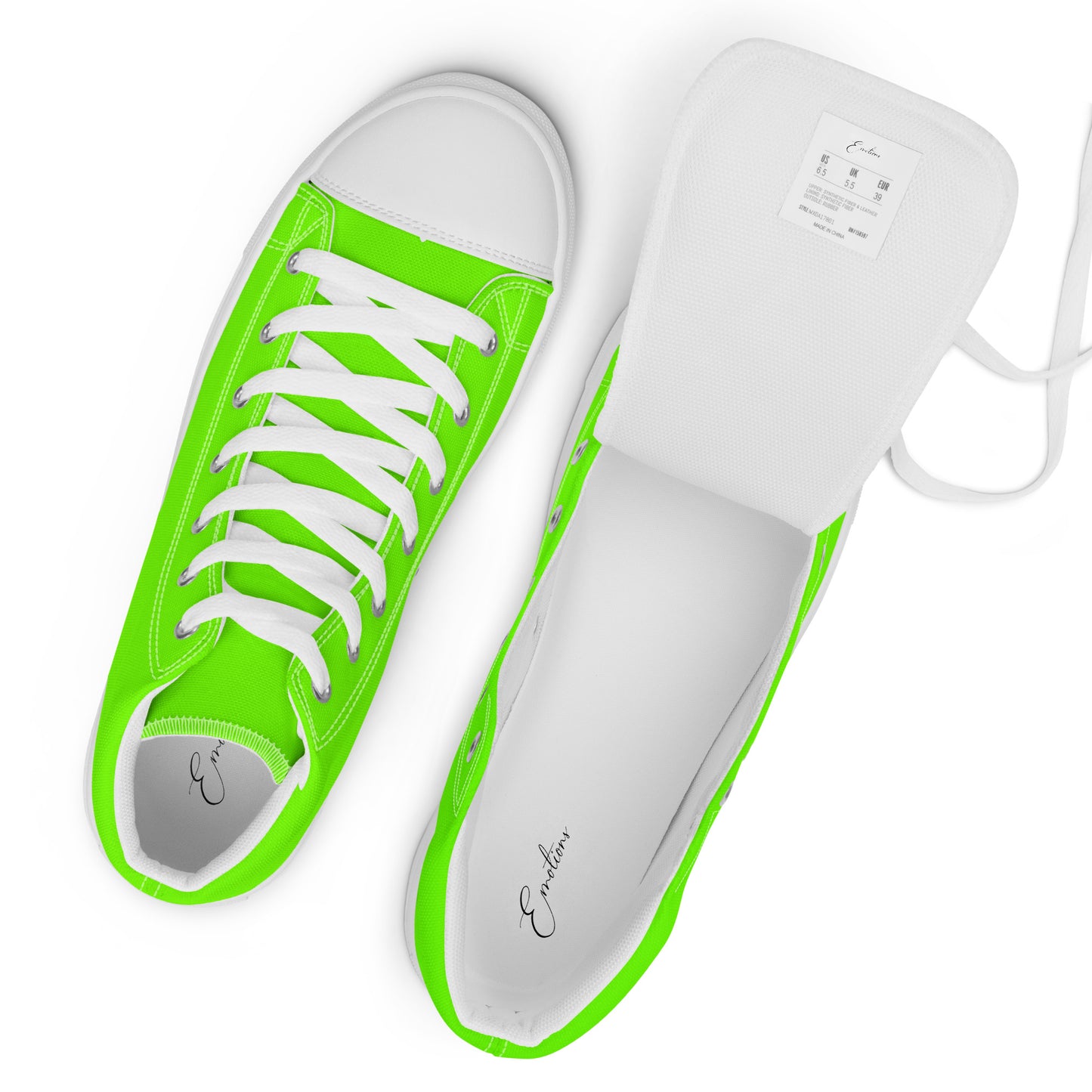 High-Top Damen Sneaker hellgrün