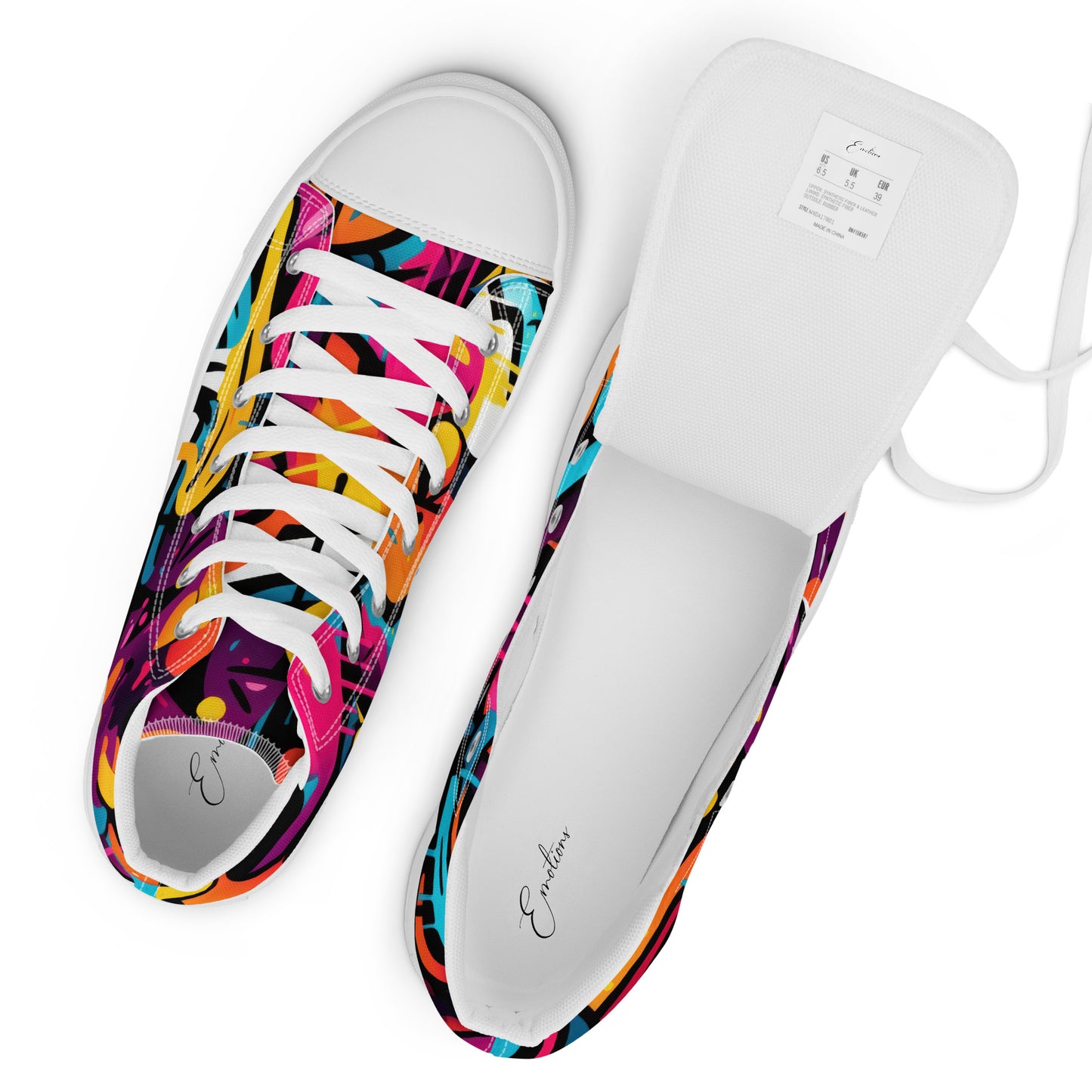 High-Top Damen Sneaker graffiti