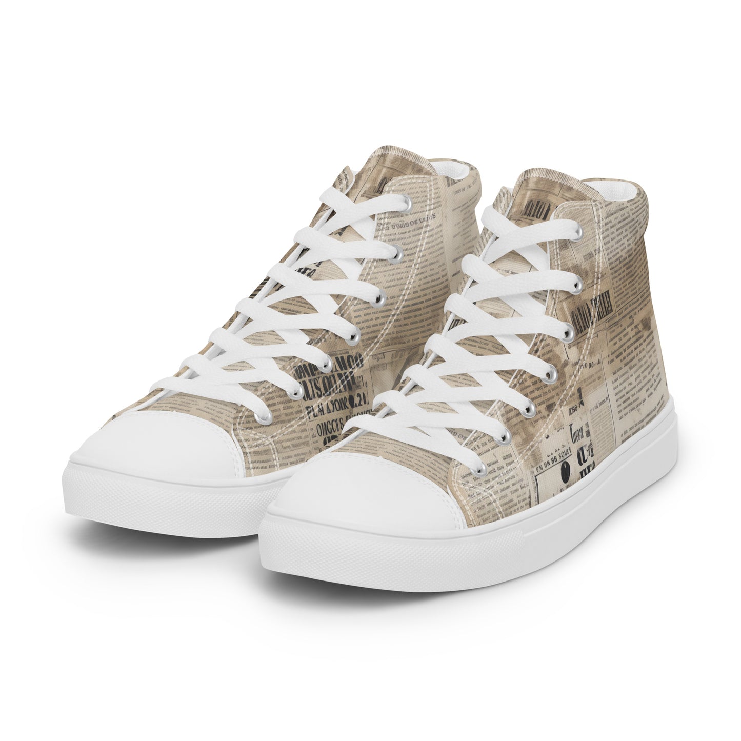 High-Top Damen Sneaker newspaper
