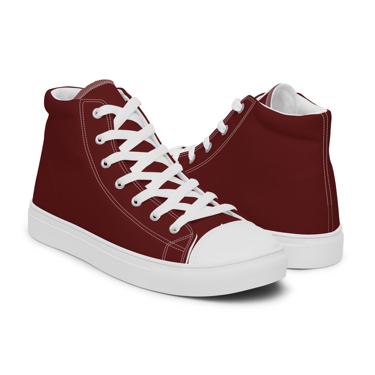 High-Top Damen Sneaker dunkelrot