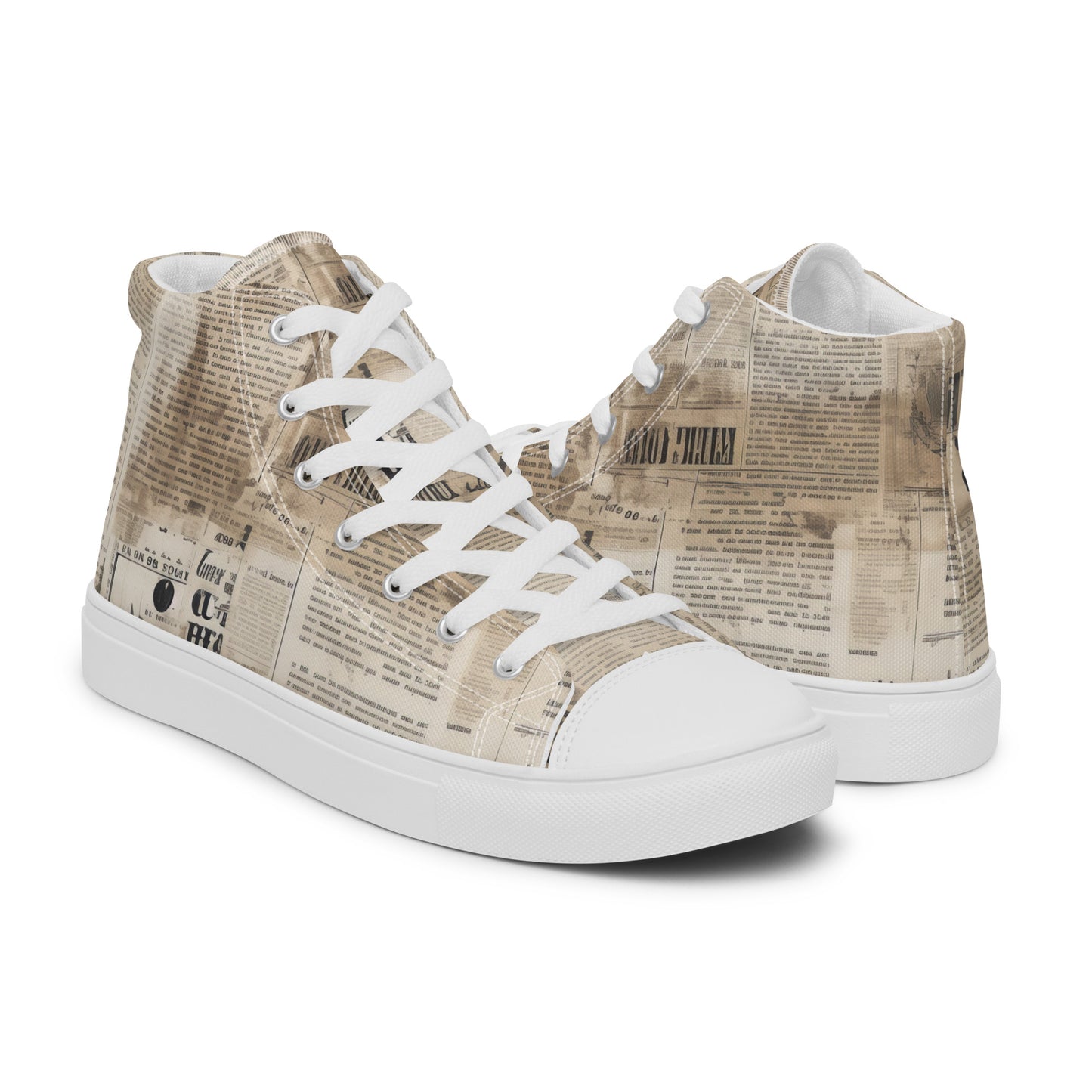 High-Top Damen Sneaker newspaper