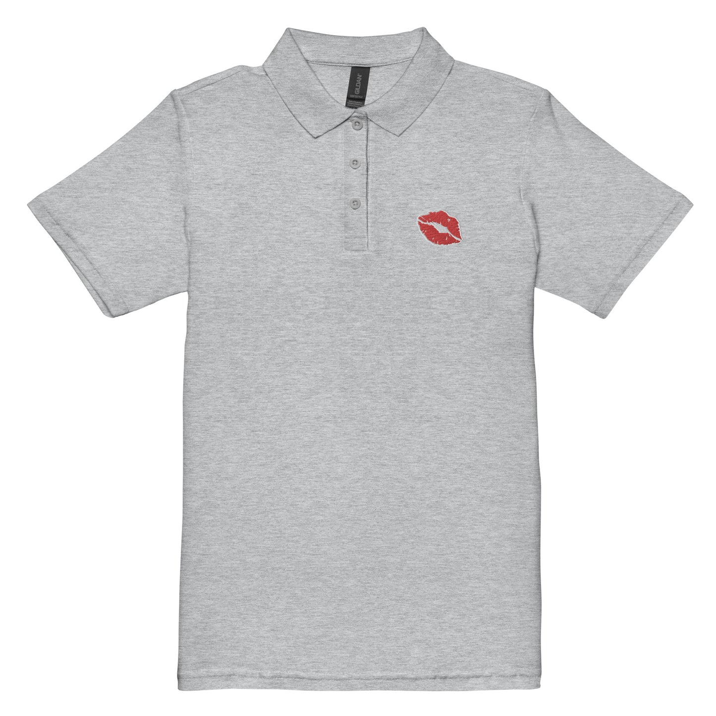 lips graues Poloshirt für Damen
