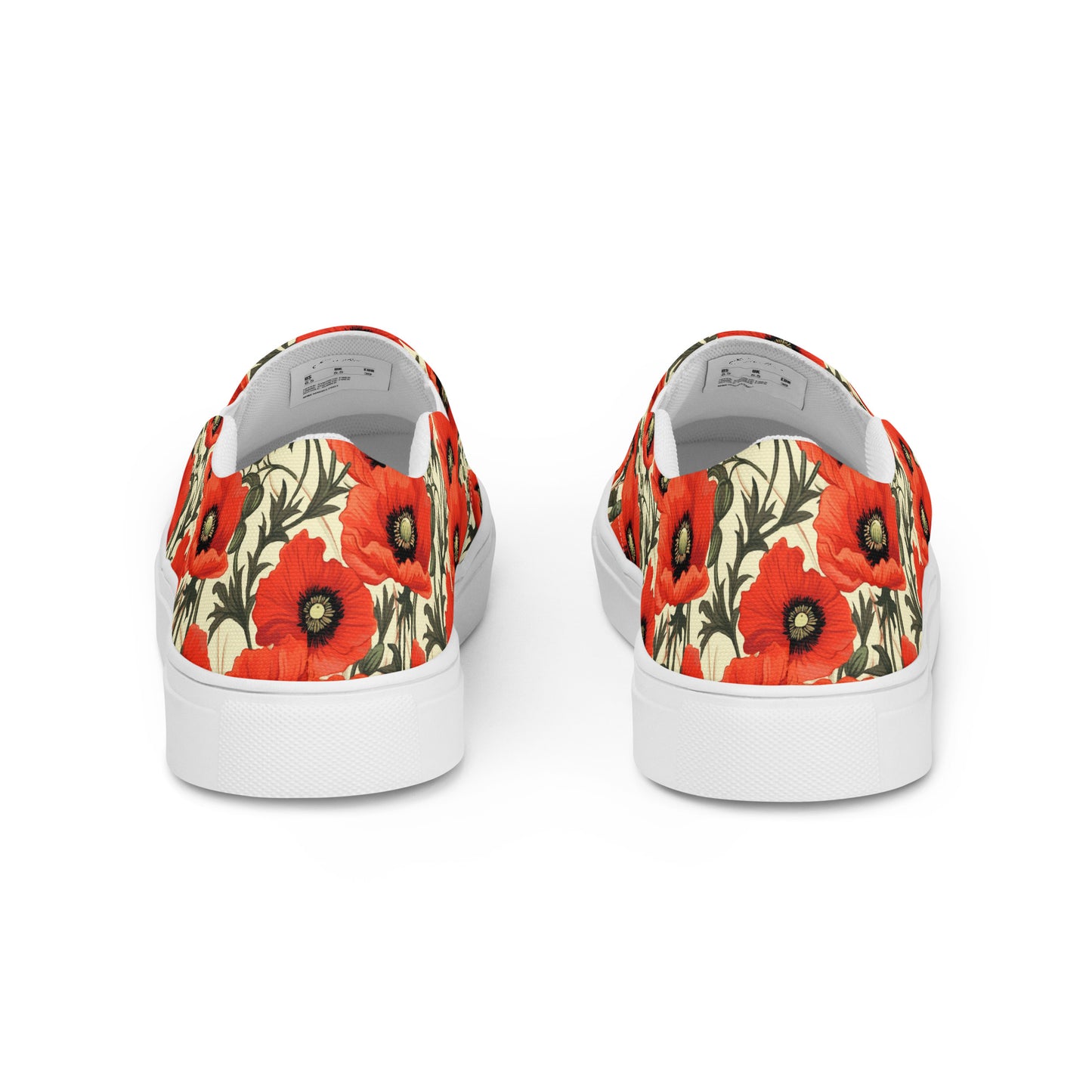 Damen Slipper Mohnblume Retro