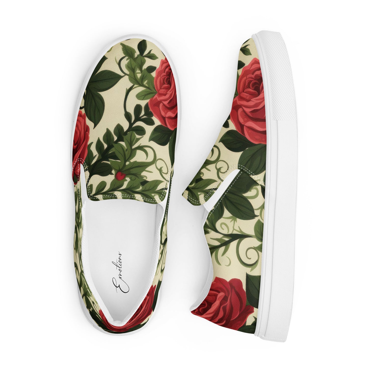 Damen Slipper Rosen Retro