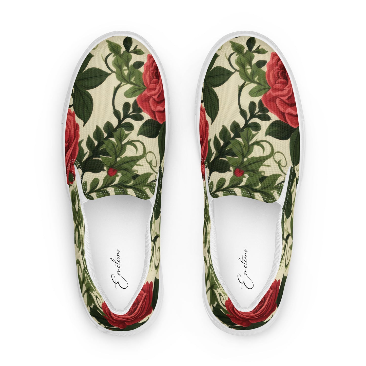 Damen Slipper Rosen Retro